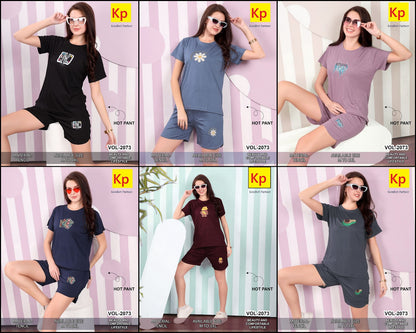 Vol 2073 Kp Tencil Shorts Night Suits Supplier Ahmedabad