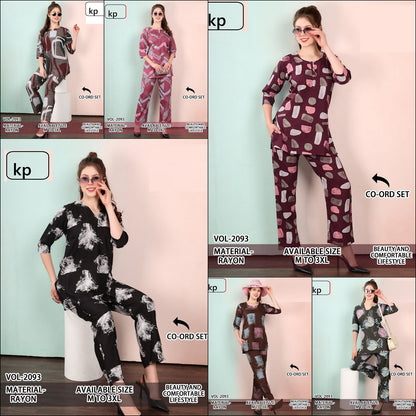Vol 2093 Kp Rayon 22Kg Co Ord Set Wholesaler India