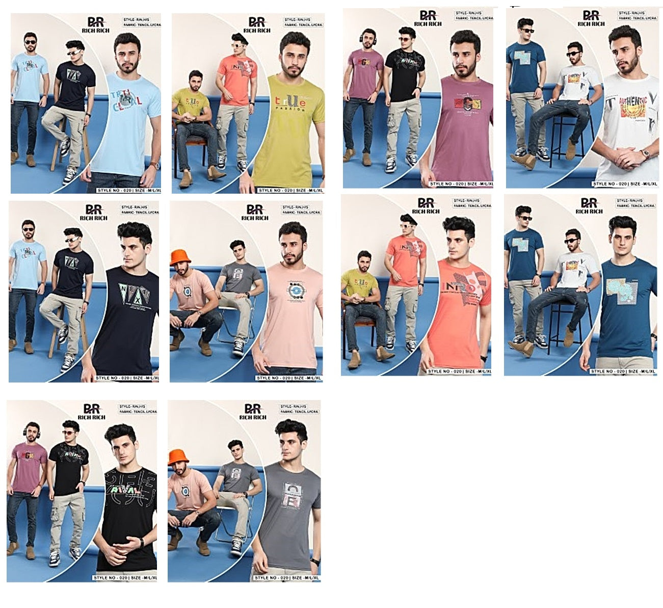 Vol 20 Rich Rich Tencil Mens Tshirts Wholesaler