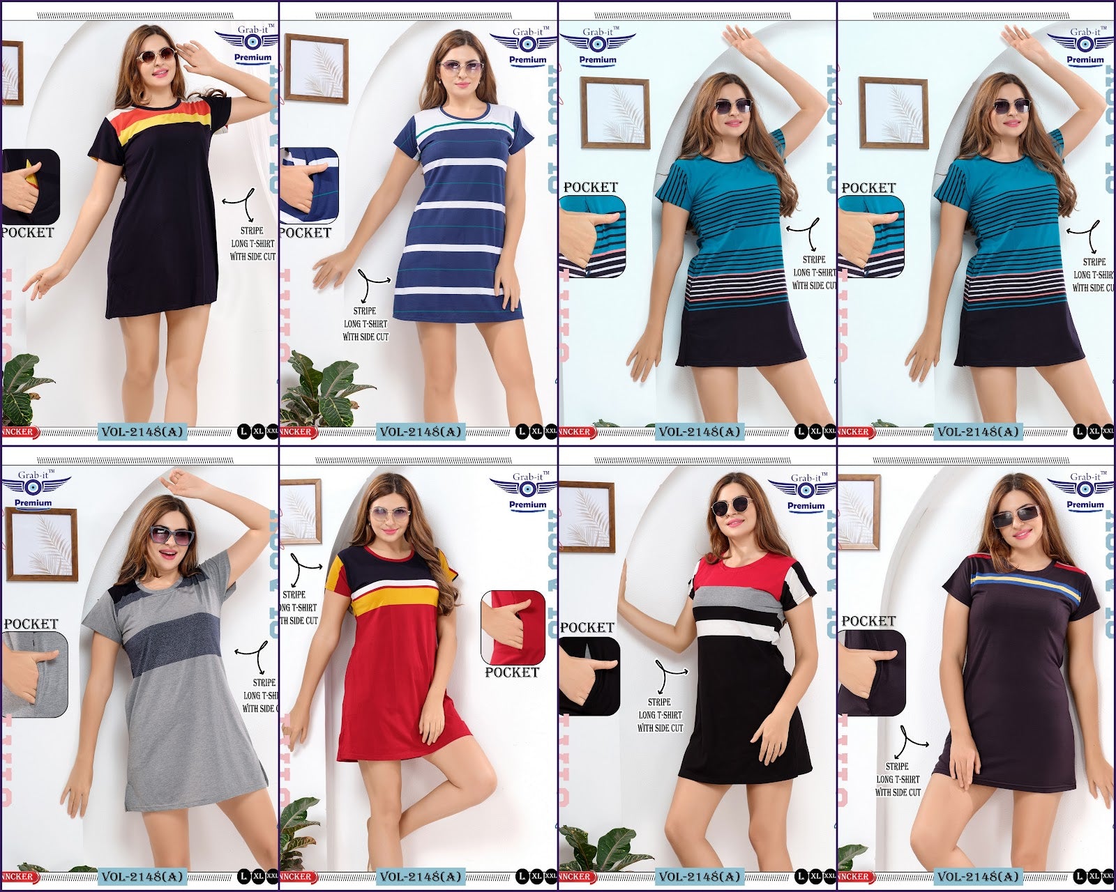 Vol 2148 A Grab It Sinker Women Long Tshirt Manufacturer Gujarat