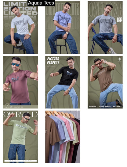 Vol 230 Aquaa Tees Cotton Looper Mens Tshirts Wholesaler Gujarat