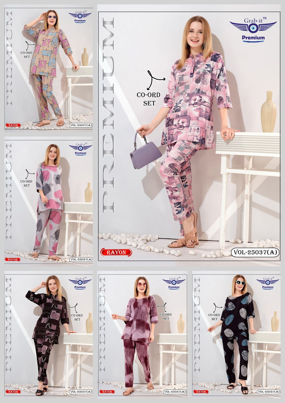 Vol 25037 A Grab It Rayon Co Ord Set Supplier Ahmedabad