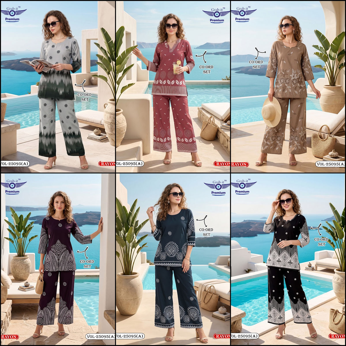 Vol 25095 A Grab It Rayon Co Ord Set Wholesaler Gujarat