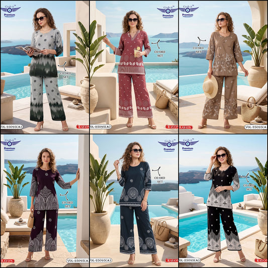 Vol 25095 A Grab It Rayon Co Ord Set Wholesaler Gujarat