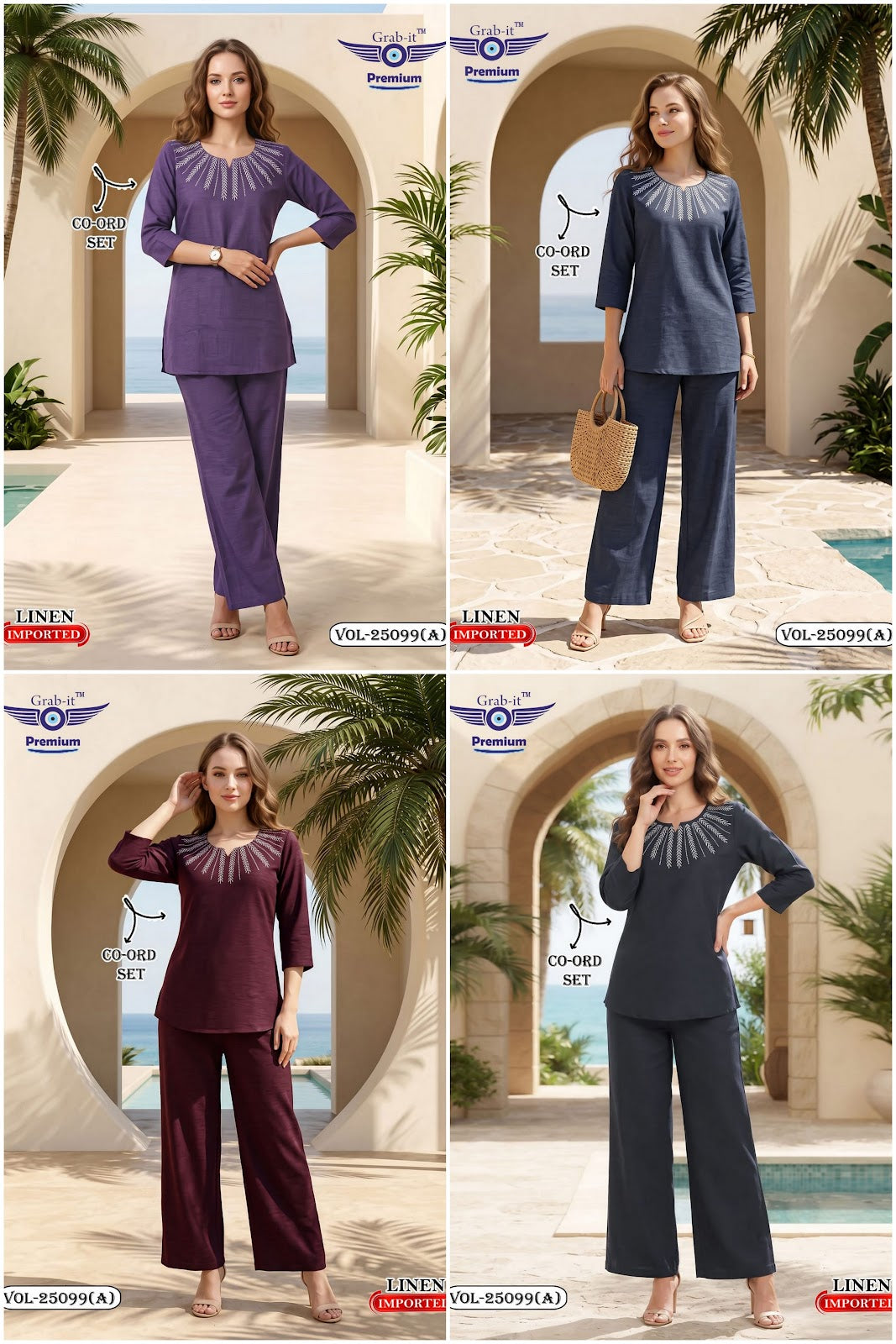 Vol 25099 A Grab It Linen Co Ord Set Manufacturer