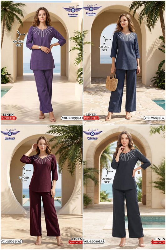 Vol 25099 A Grab It Linen Co Ord Set Manufacturer