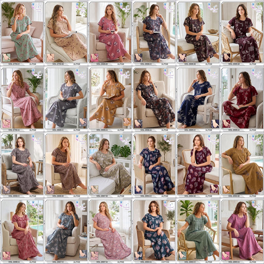 Vol 2693-2700 Diamond Queen Alpine Night Gowns Exporter India