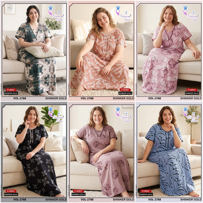 Vol 2788 Diamond Queen Sinker Night Gowns Supplier India