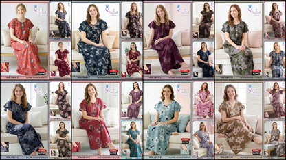 Vol 2808-2815 Alpine Diamond Queen Night Gowns Wholesaler Gujarat