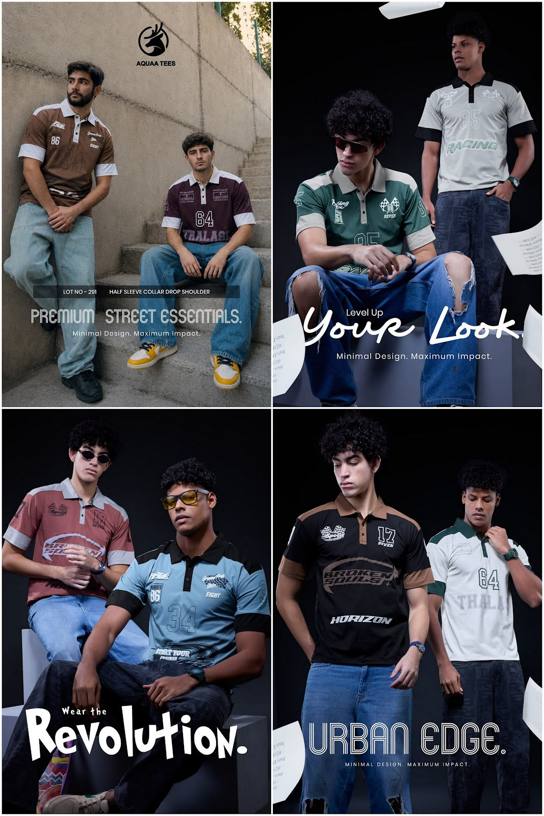 Vol 291 Cut And Sew Aquaa Tees Imported Mens Tshirts Wholesaler Gujarat