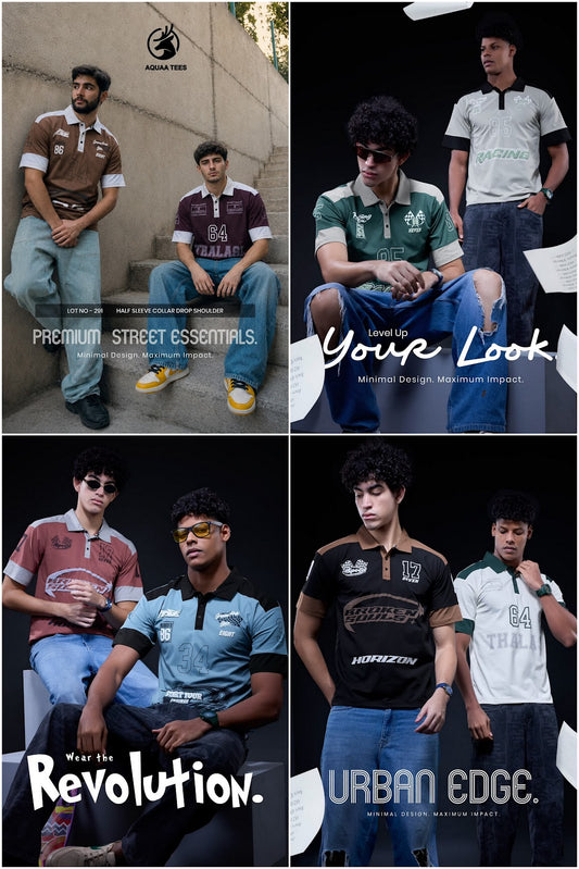 Vol 291 Cut And Sew Aquaa Tees Imported Mens Tshirts Wholesaler Gujarat