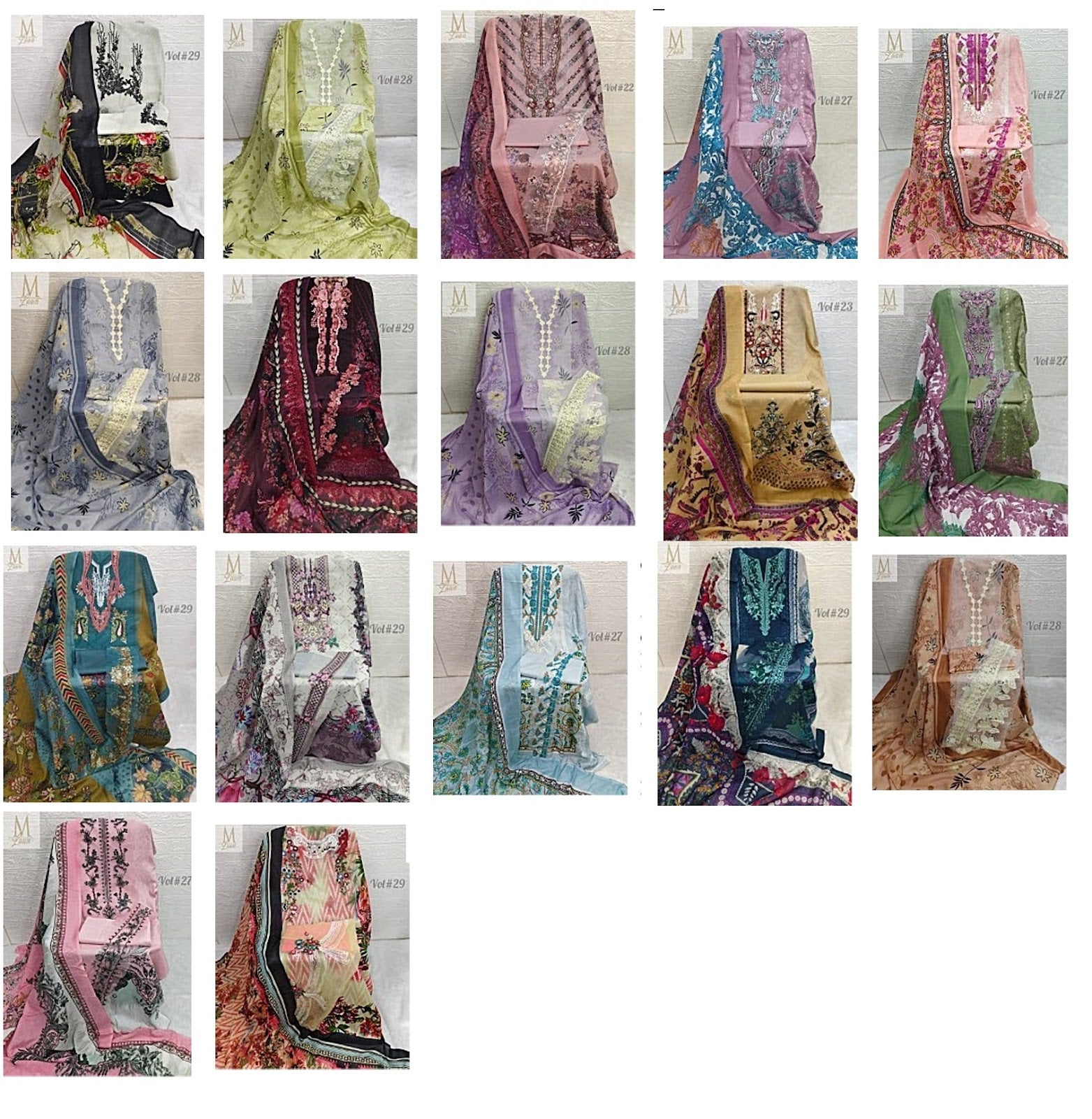 Vol 29 M Lawn Lawn Cotton Karachi Salwar Suits Supplier Gujarat