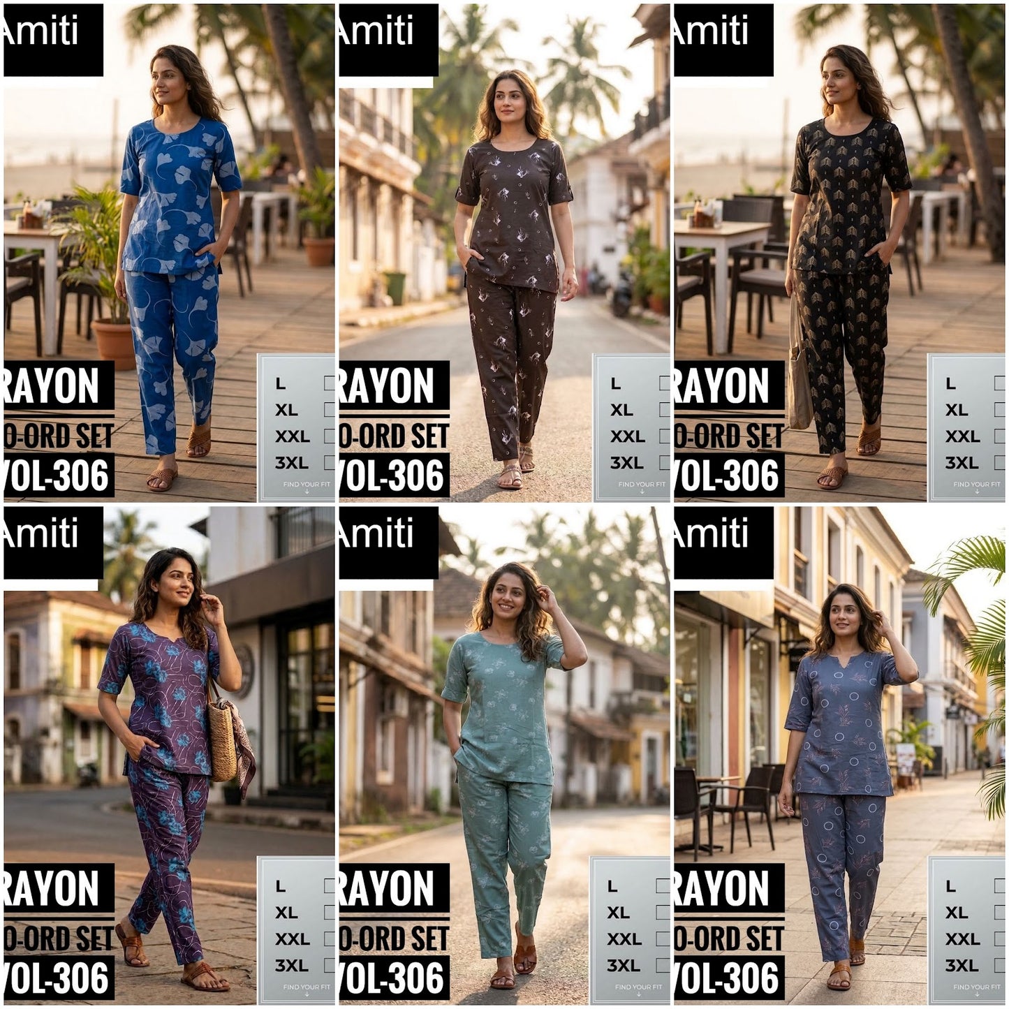 Vol 306 Amiti Rayon Co Ord Set Supplier Gujarat