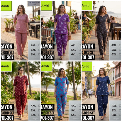 Vol 307 Twf Amiti Rayon Cotton Co Ord Set Supplier Gujarat