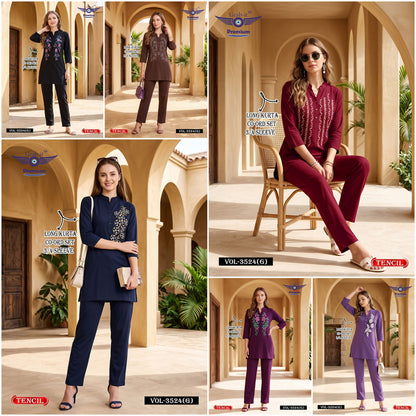 Vol 3524 G Grab It Tencil Kurta Night Suits Wholesaler