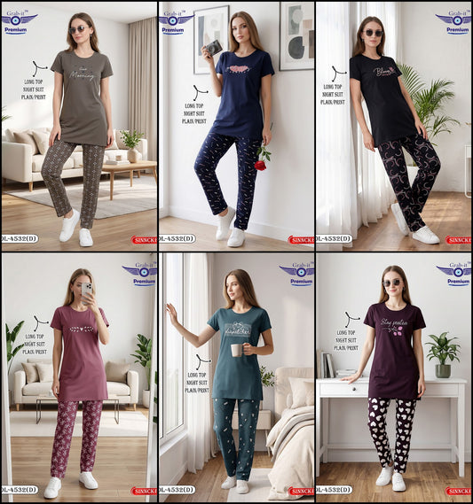 Vol 4532 D Grab It Sincker Kurta Night Suits Supplier India