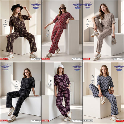 Vol 4533 F Baggy Sleeves Grab It Sinker Co Ord Set Wholesale Price