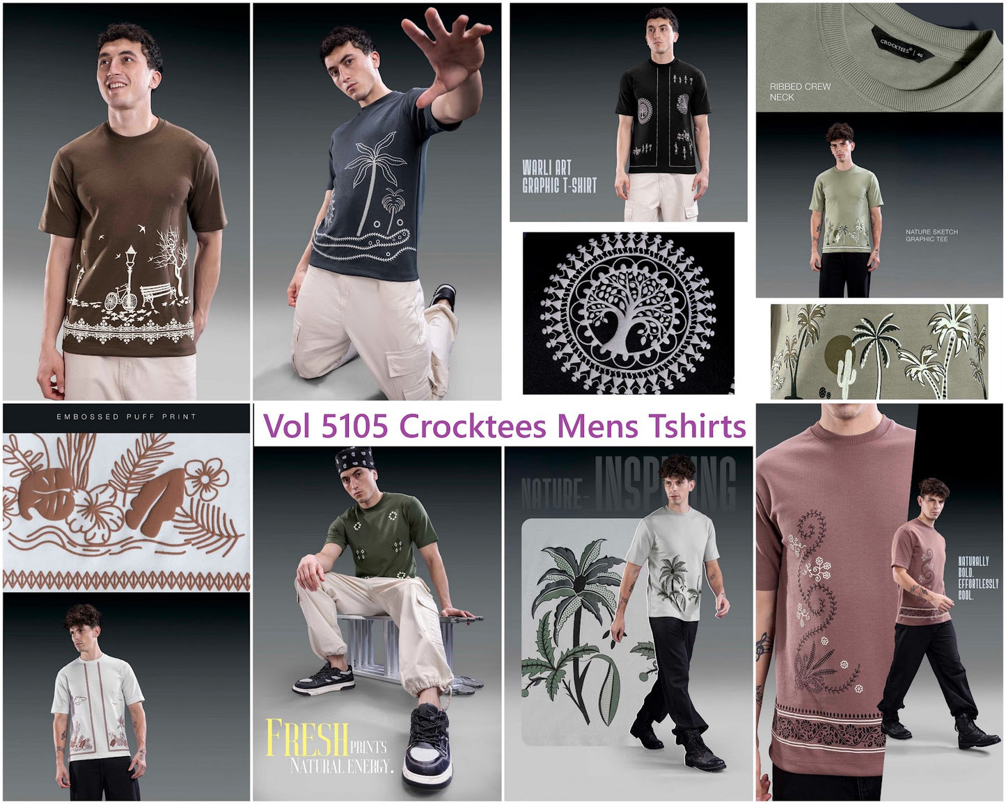 Vol 5105 Crocktees Knit Mens Tshirts Manufacturer