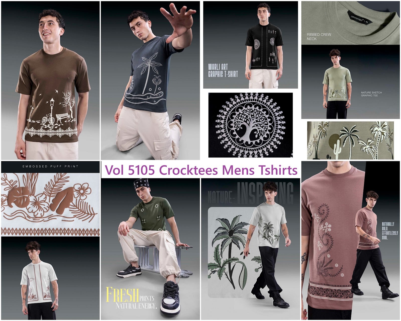 Vol 5105 Crocktees Knit Mens Tshirts Manufacturer