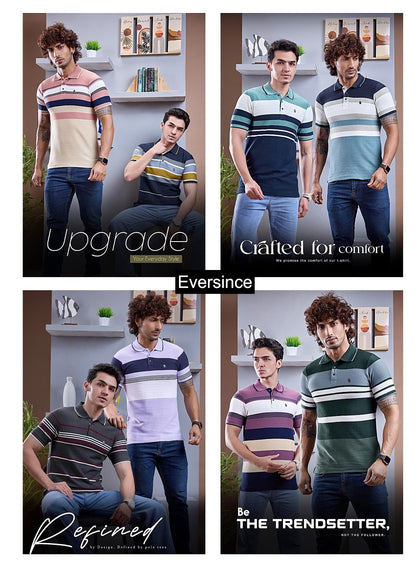 Vol 6074 Eversince Auto Stripes Mens Tshirts Manufacturer Gujarat
