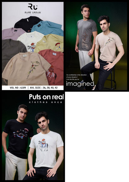 Vol 6189 Rare Urban Canvas Mens Tshirts Exporter Ahmedabad