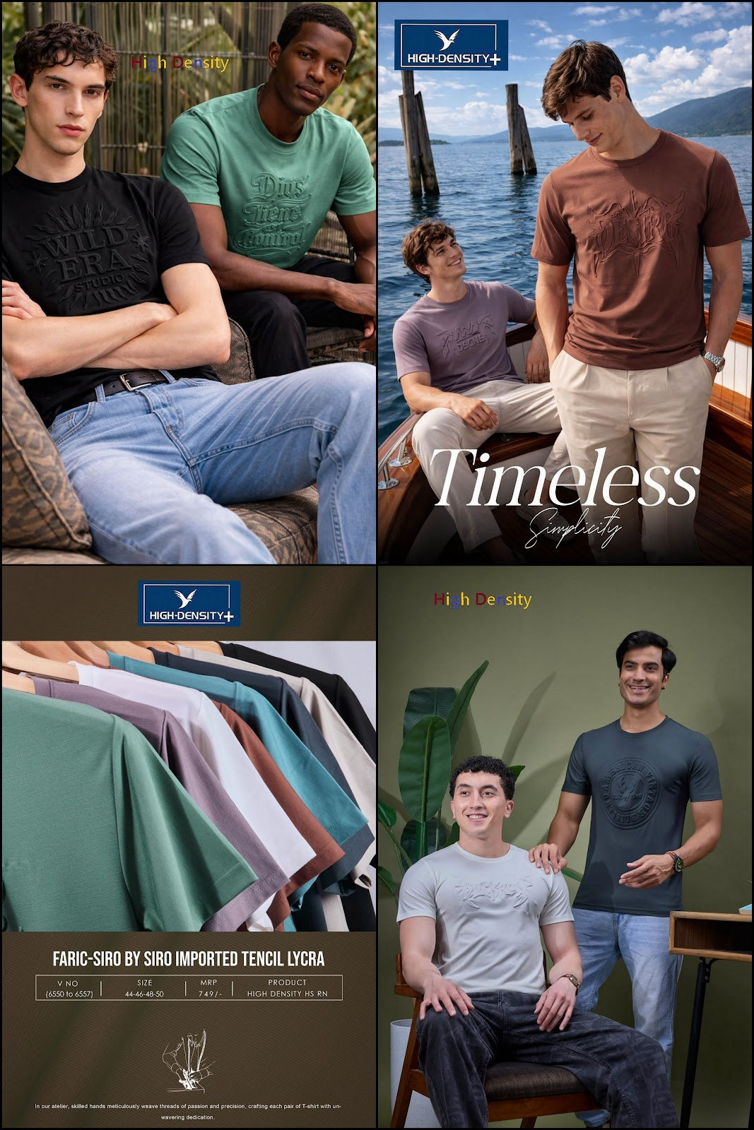 Vol 6550 To 6557 High Density Tencil Lycra Mens Tshirts Manufacturer India