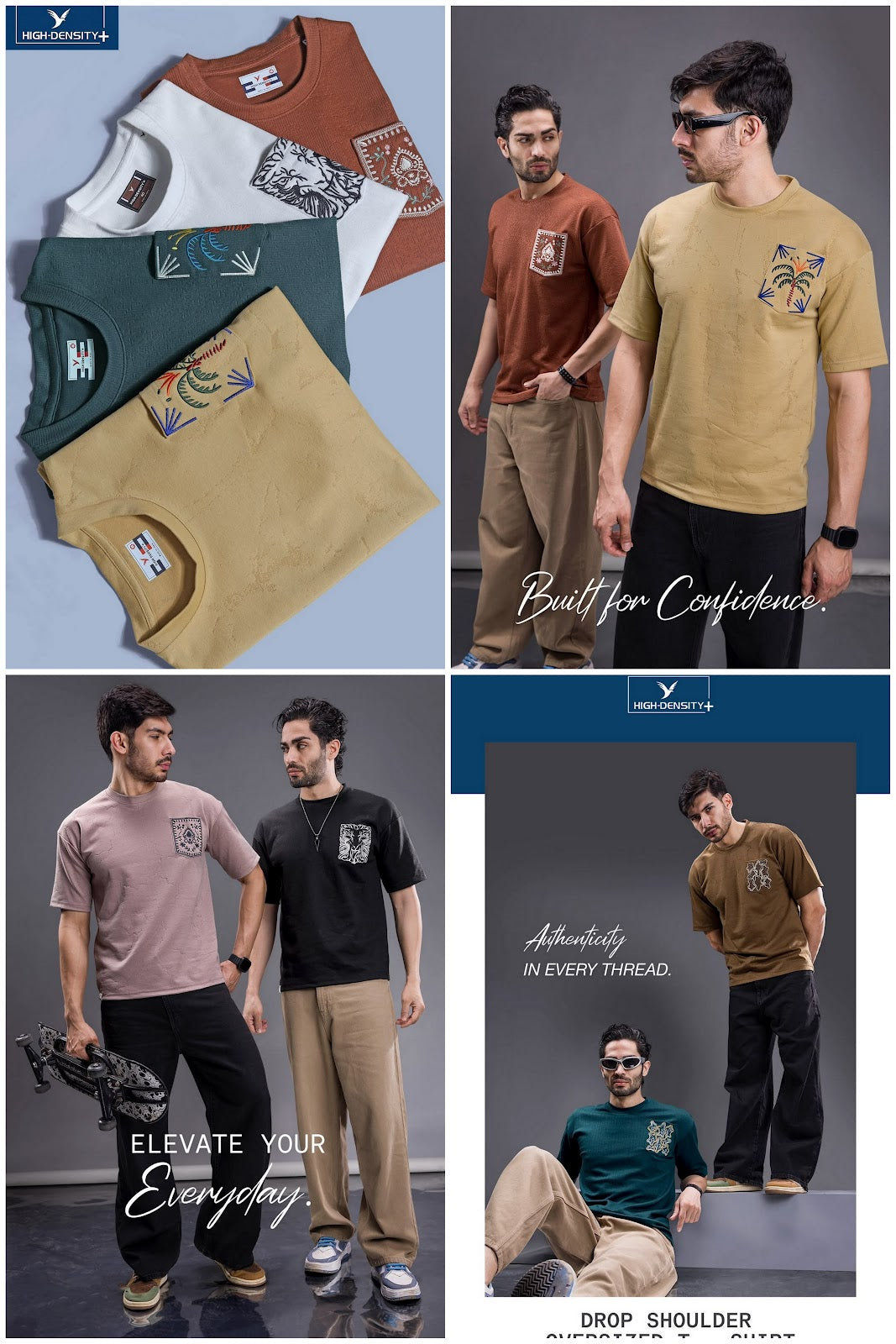 Vol 6915 To 6922 Oversized High Density Interlock Mens Tshirts Manufacturer India