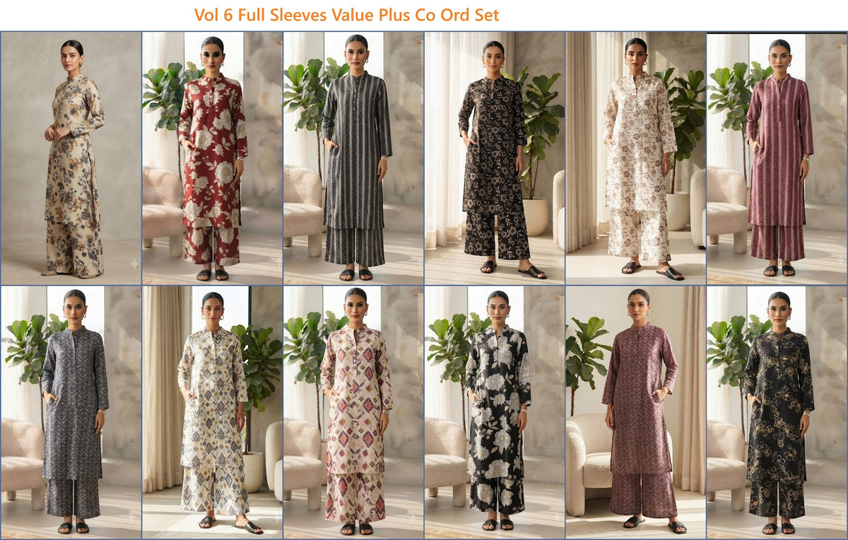 Vol 6 Full Sleeves Value Plus Vetigan Co Ord Set Manufacturer India