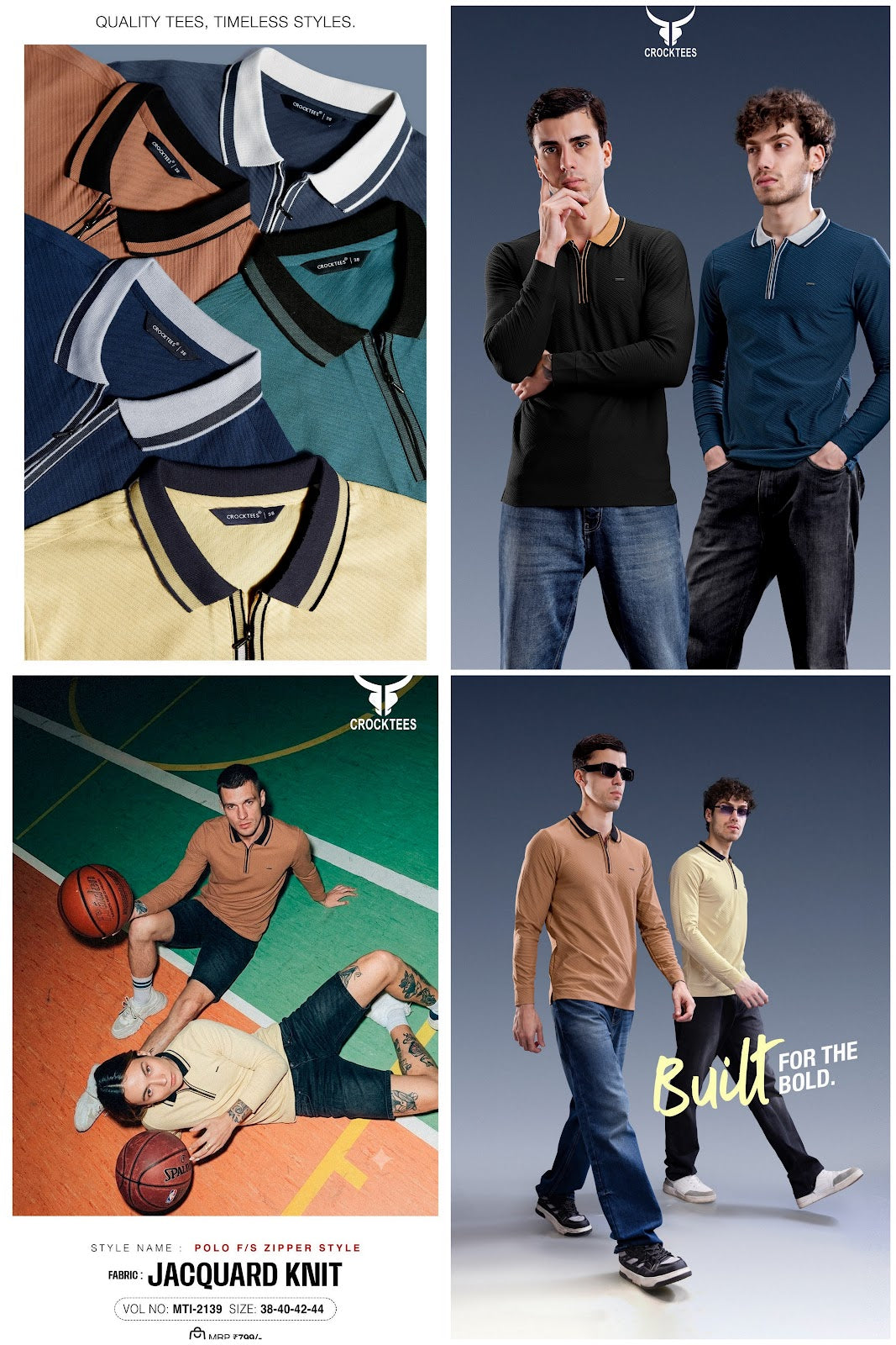 Vol Mti 2139 Crocktees Knit Mens Tshirts Wholesale Price