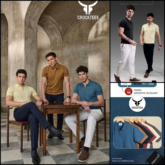 Volo Mti 3090 Zip Style Crocktees Imported Mens Tshirts Wholesale Price