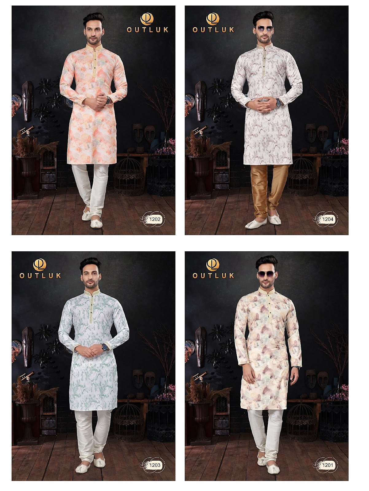 Wedding Collection Vol 12 Outluk Cotton Mens Kurta Pajama Wholesale