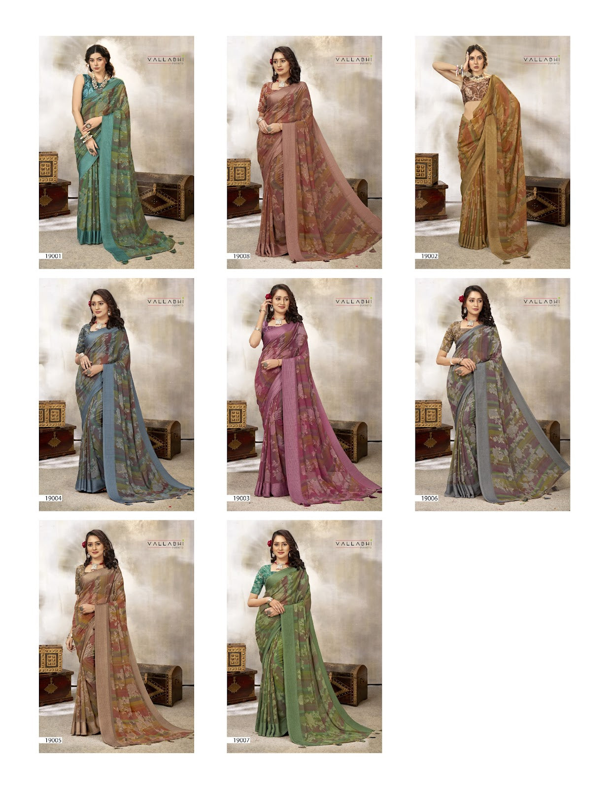 Western Vol 2 Vallabhi Prints Georgette Sarees Manufacturer India