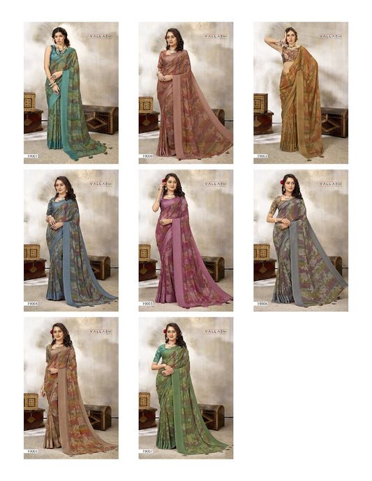 Western Vol 2 Vallabhi Prints Georgette Sarees Manufacturer India
