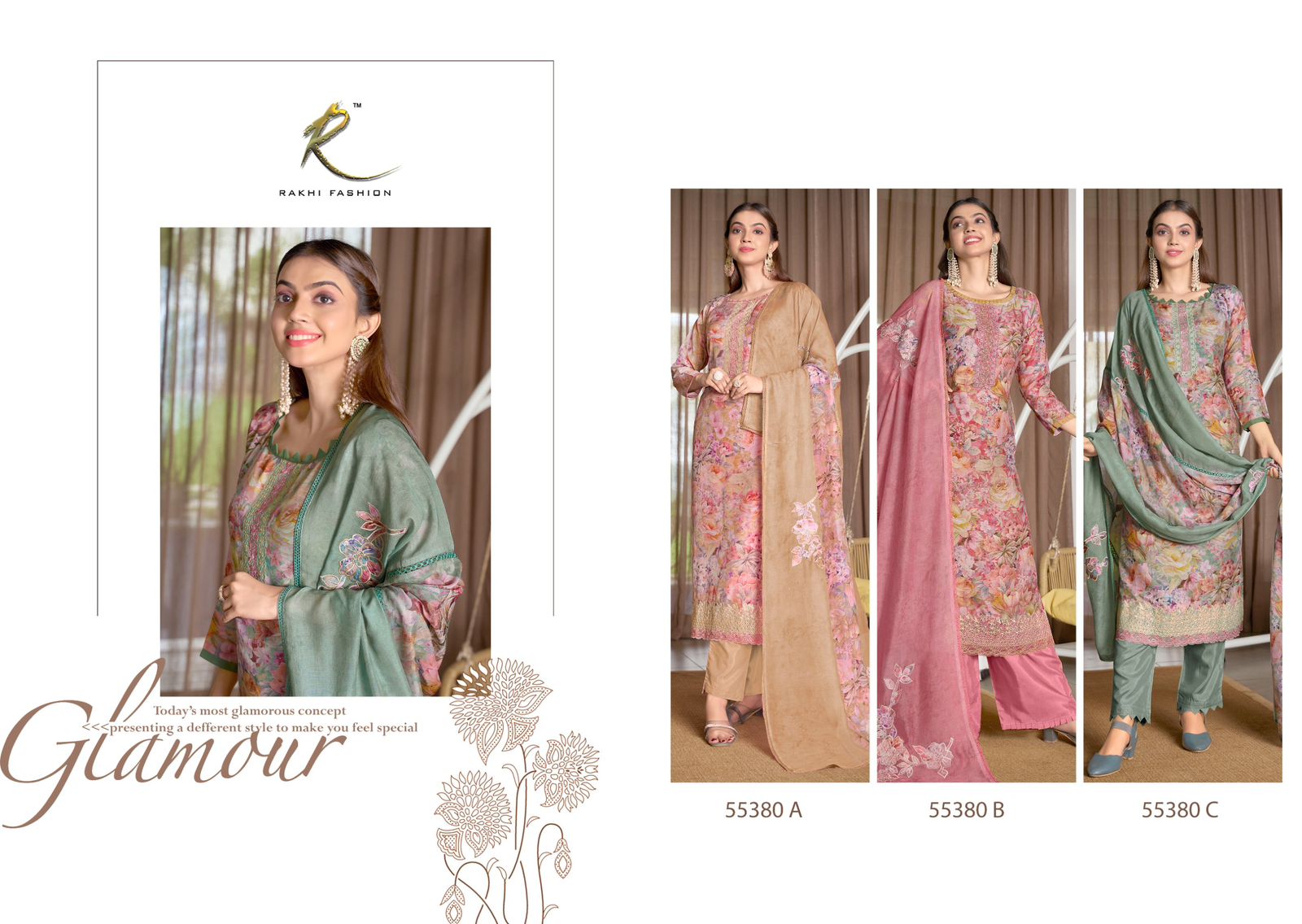 Barbiee Rakhi Fashion Viscose Modal Plazzo Style Suits Wholesale Rate
