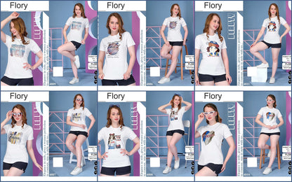 White Plain 2209 Flory Cotton Women Tshirt Wholesaler Ahmedabad