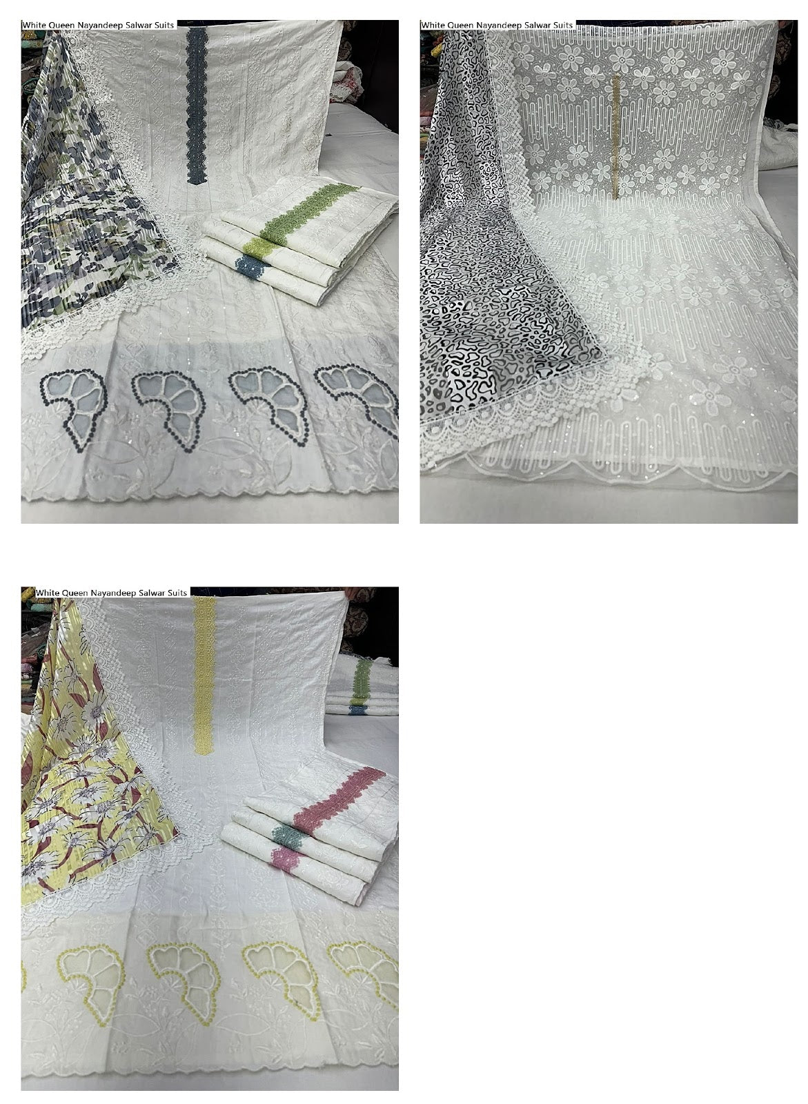 White Queen Nayandeep Pure Cotton Salwar Suits