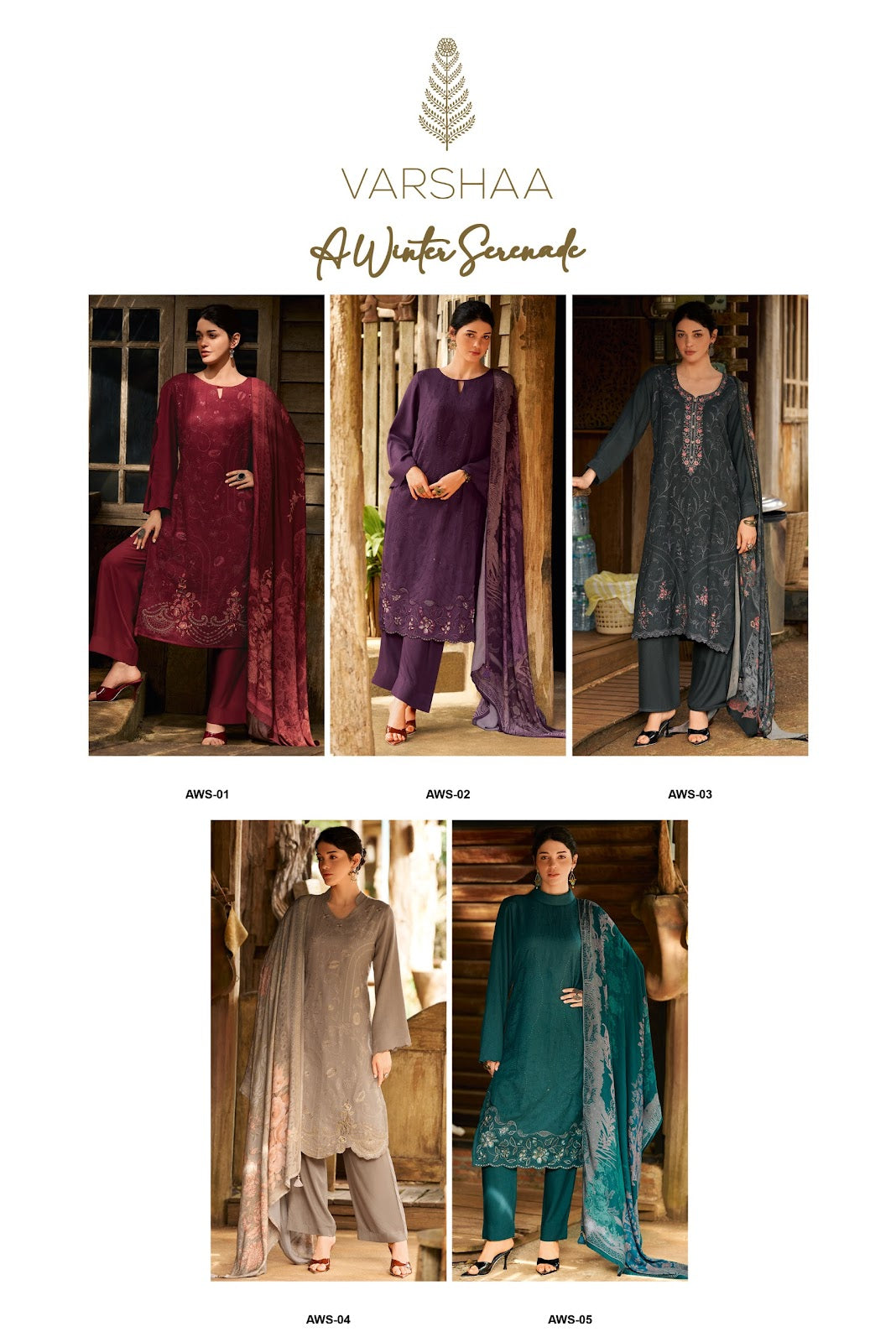 A Winter Serenade Varshaa Pashmina Suits Wholesaler Ahmedabad