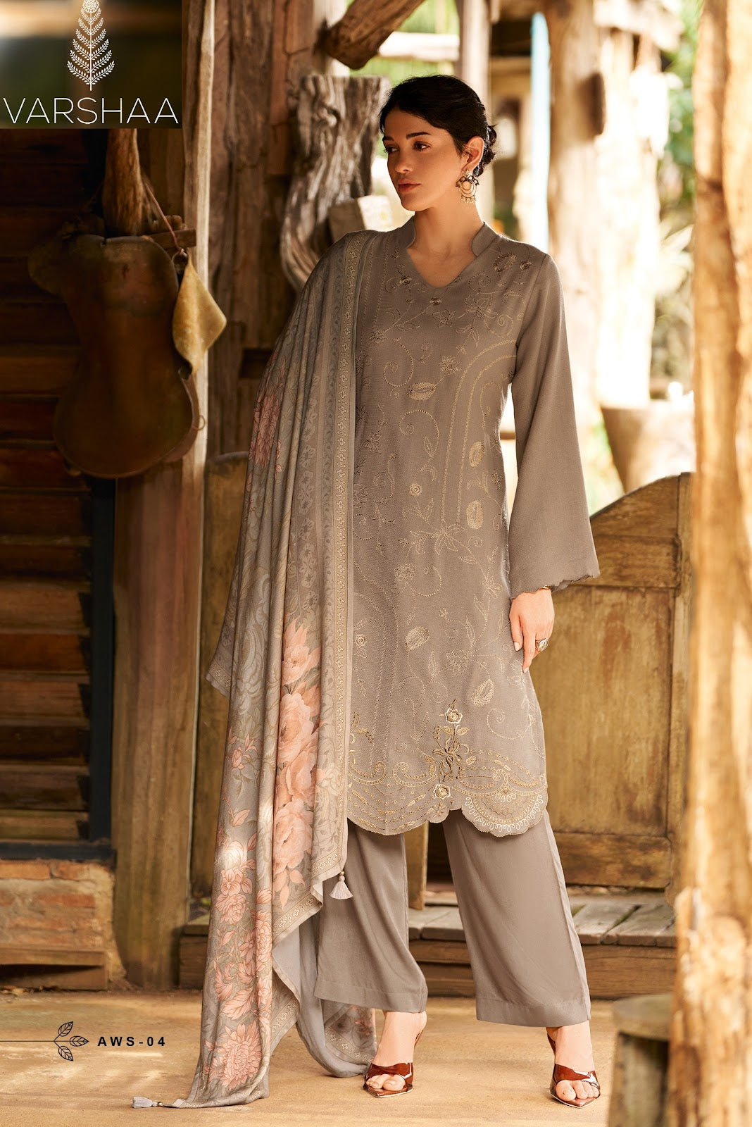 A Winter Serenade Varshaa Pashmina Suits Wholesaler Ahmedabad