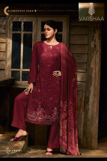 A Winter Serenade Varshaa Pashmina Suits Wholesaler Ahmedabad