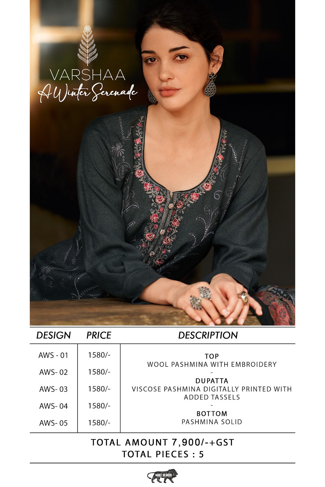 A Winter Serenade Varshaa Pashmina Suits Wholesaler Ahmedabad