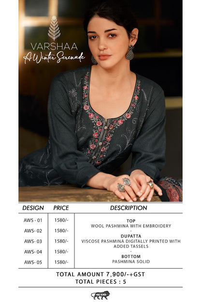 A Winter Serenade Varshaa Pashmina Suits Wholesaler Ahmedabad