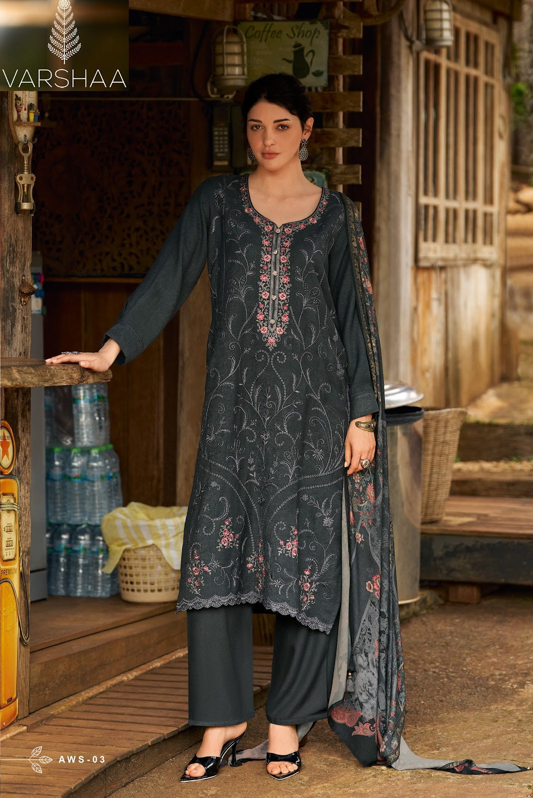 A Winter Serenade Varshaa Pashmina Suits Wholesaler Ahmedabad