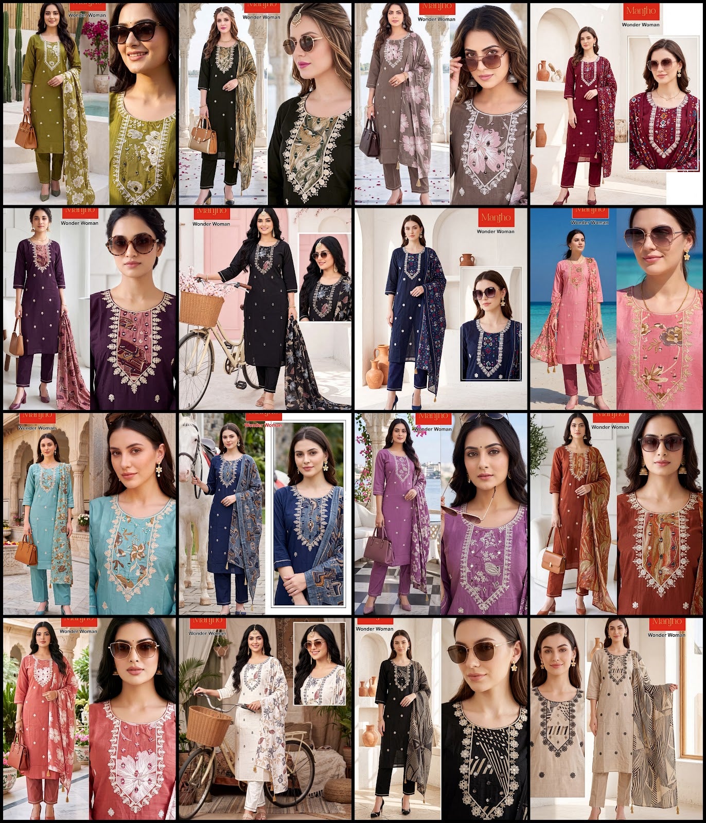 Wonder Woman Manjho Vatican Readymade Pant Style Suits Wholesaler Ahmedabad
