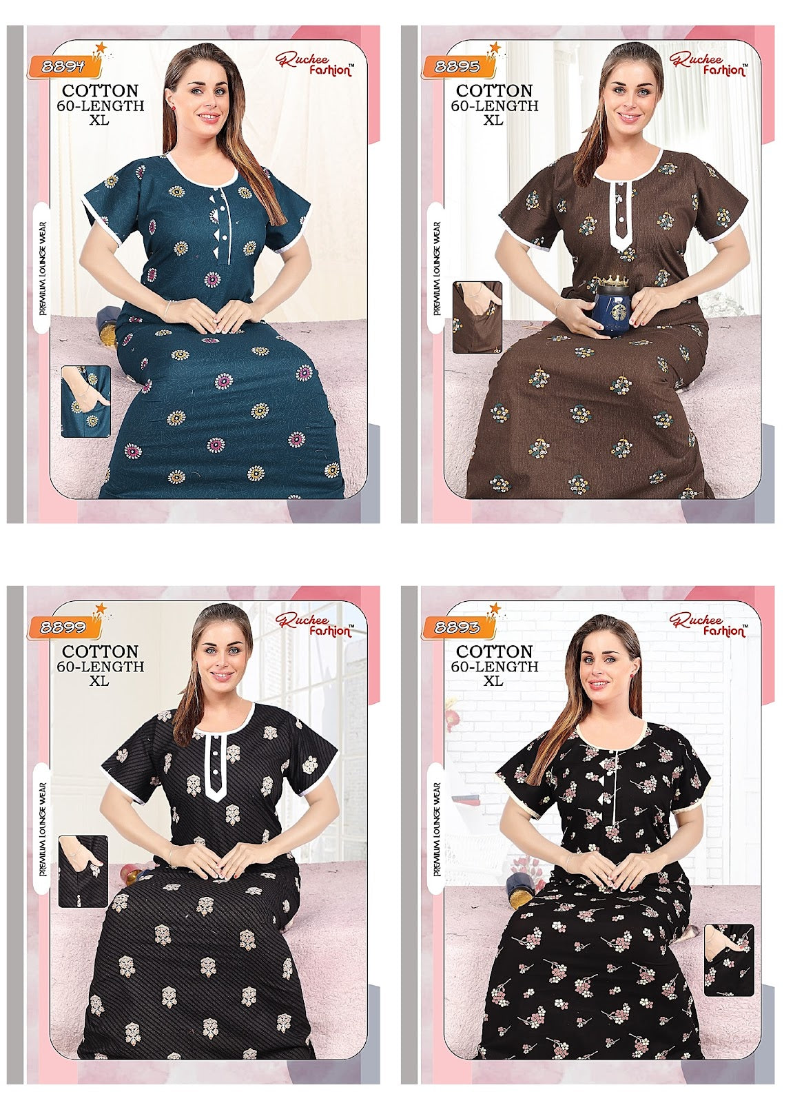 Xl-2703 Ruchee Fashion Night Gowns