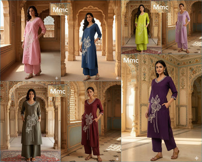 Yellow Flower Mmc Vatican Co Ord Set Wholesale Price