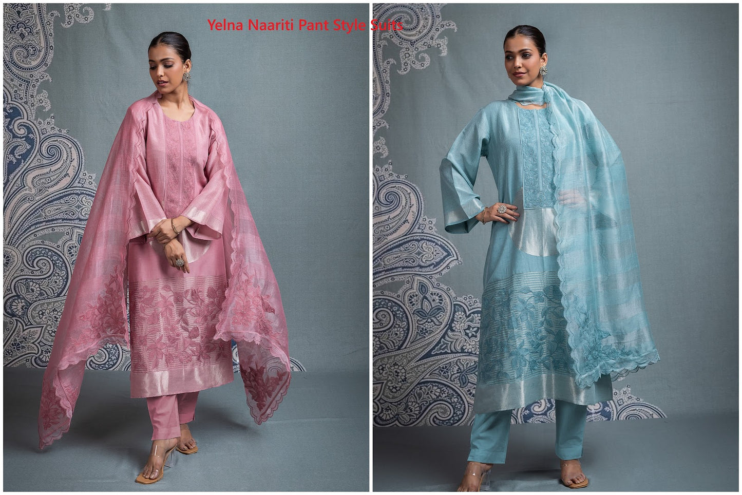 Yelna Naariti Chanderi Pant Style Suits Manufacturer Gujarat