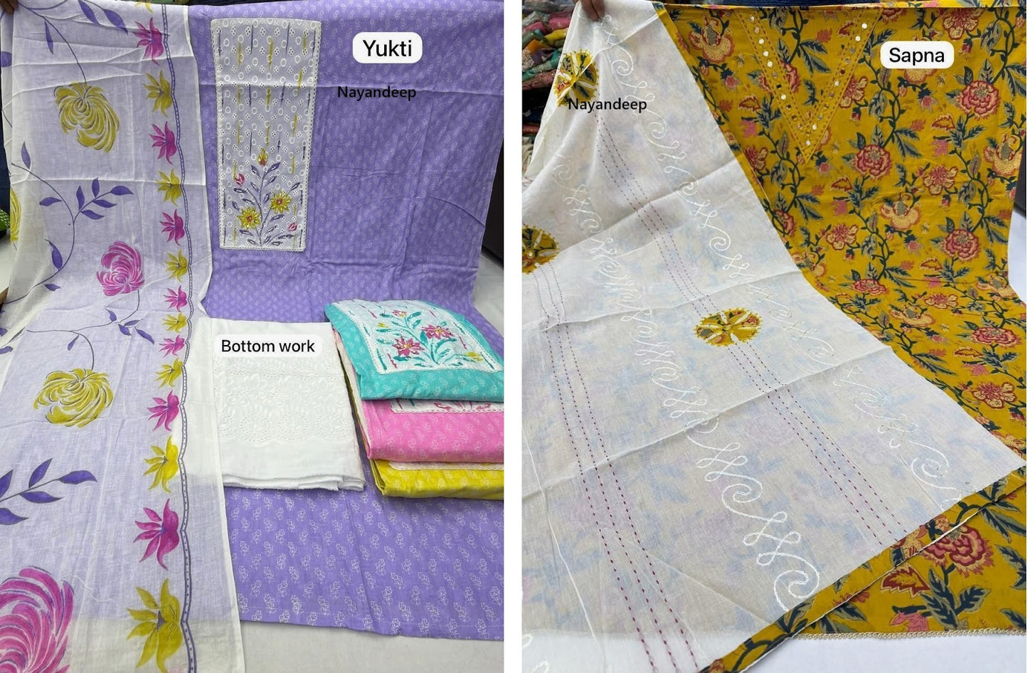 Yukti Sapna Nayandeep Cotton Dress Material Wholesaler