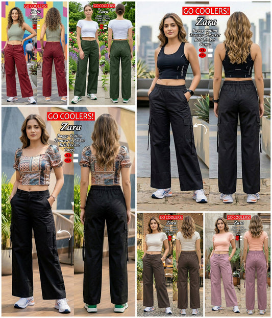 Zara Go Coolers Amiti Cotton Women Cargo Pants Wholesale Price