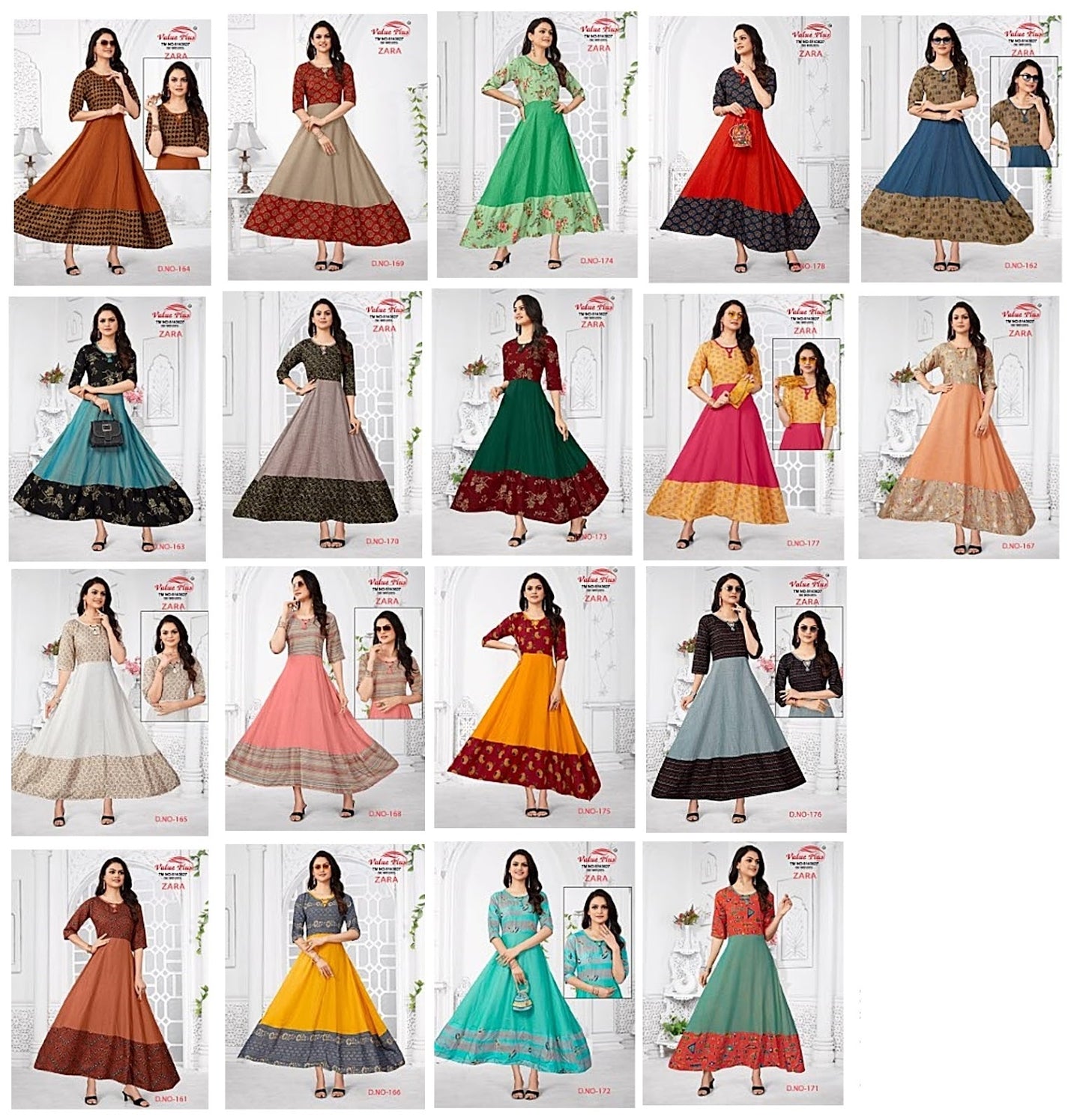 Zara Vol 3-2 Value Plus Pure Rayon Anarkali Kurtis Exporter Gujarat