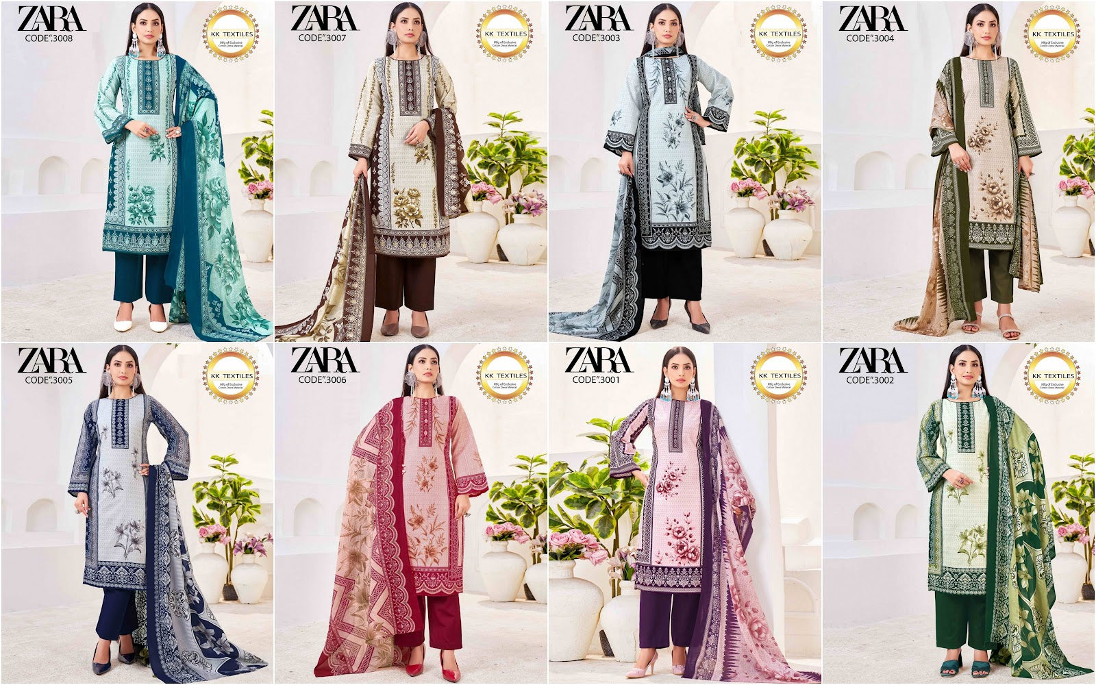 Zara Vol 3 Royal Mix Cotton Karachi Salwar Suits Manufacturer India